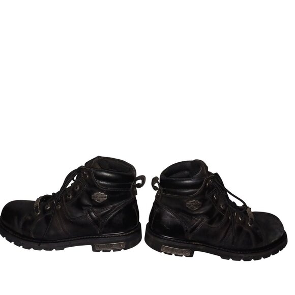 Harley-Davidson Mens Black Leather Ruskin Lace-Up Motorcycle Boots Size 11.5 M - Picture 10 of 15